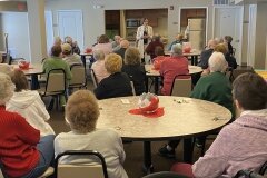 February 7, 2020 - Senator Iovino visits with the residents at Bethel Square Senior Apartments to answer questions about state government and policy