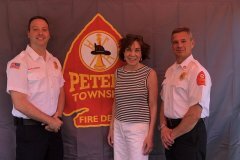 June 29, 2019 - Senator Iovino with the Peters Township Fire Chief and Deputy Chief at Peters Township Community Day.