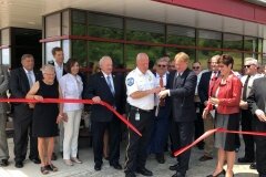 June 28, 2019 - Senator Iovino cuts the ribbon on the Allegheny County Emergency Management Dept's new facility in Moon Township.